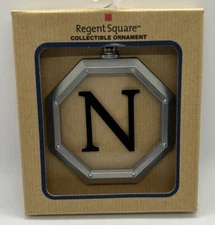 Regent Square Initial "N" Ornament New