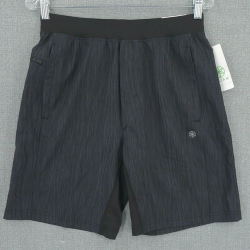 Gaiam Shorts Mens Small Black Stretch 