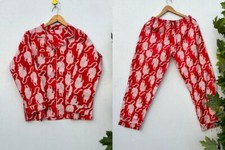 Indian 100 Cotton Animal Print PJ Set Bridesmaid Pajama Set Women Nightwear Suit