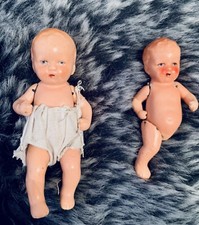Seltene Baby Püppchen Hertwig Germany, Massepuppen aus 30er Jahren 