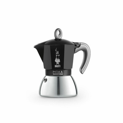 Bialetti Espressokocher New Moka Induction 6 Tassen Induktion Edelstahl Schwarz