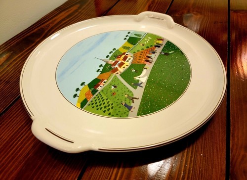 VILLEROY & BOCH DESIGN NAIF WEDDING LARGE TRAY HANDLED 12.5/8" LAPLAU - Picture 2 of 6