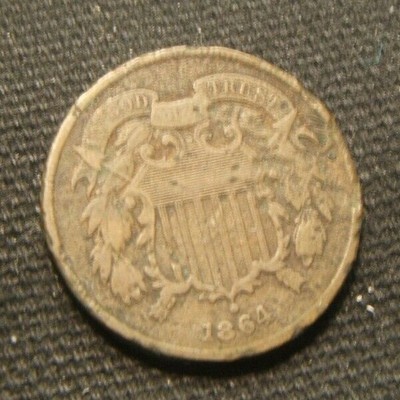 2 Cent Piece Early U.S 1864-1873 Old Antique Money 1 Two Cent CULL Coin 2 Cent Piece Early U.S 1864-1873 Old Antique Money 1 Two Cent CULL Coin