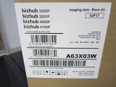 Konica Minolta A63X03W IUP-17 Black Imaging Unit