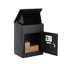 44*35*58cm Wall Mounted Lockable Parcel Storage Box Steel Package Delivery Boxes