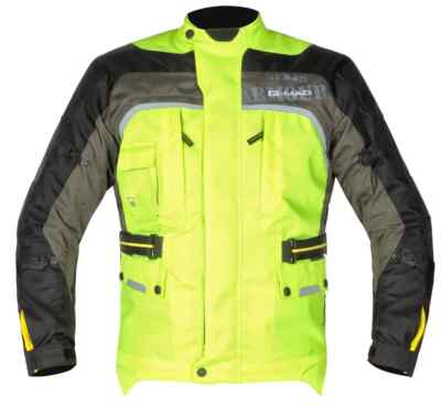 GMAC PILOT WASSERDICHT GEPANZERTE TEXTIL MOTORRADJACKE FLURO GELB