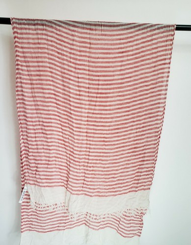 Forever 21 beige and red Soft Fringe Scarf/Wrap - Picture 3 of 7