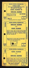 Illinois Central Railroad Unnumbered Coach Excursion SAMPLE Ticket to Cairo
