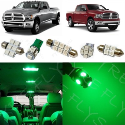 10x Green Led Lights Interior Package Kit For 2009 2015 Dodge Ram Tool Dr1g Ebay