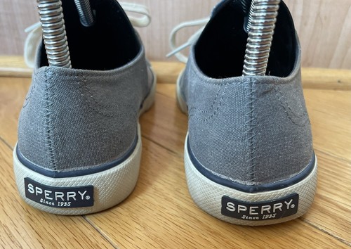 Sperry Canvas Lace Up Sneakers Gray Women’s Size 6 M STS97575 - Picture 4 of 7