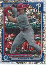 Aidan Miller, Phillies, 2024 Bowman Chrome Prospects Speckle Refractor, #221/299