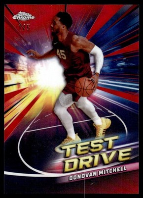 2024-25 Topps Chrome Test Drive Red Refractor Donovan Mitchell 1/5 Cleveland