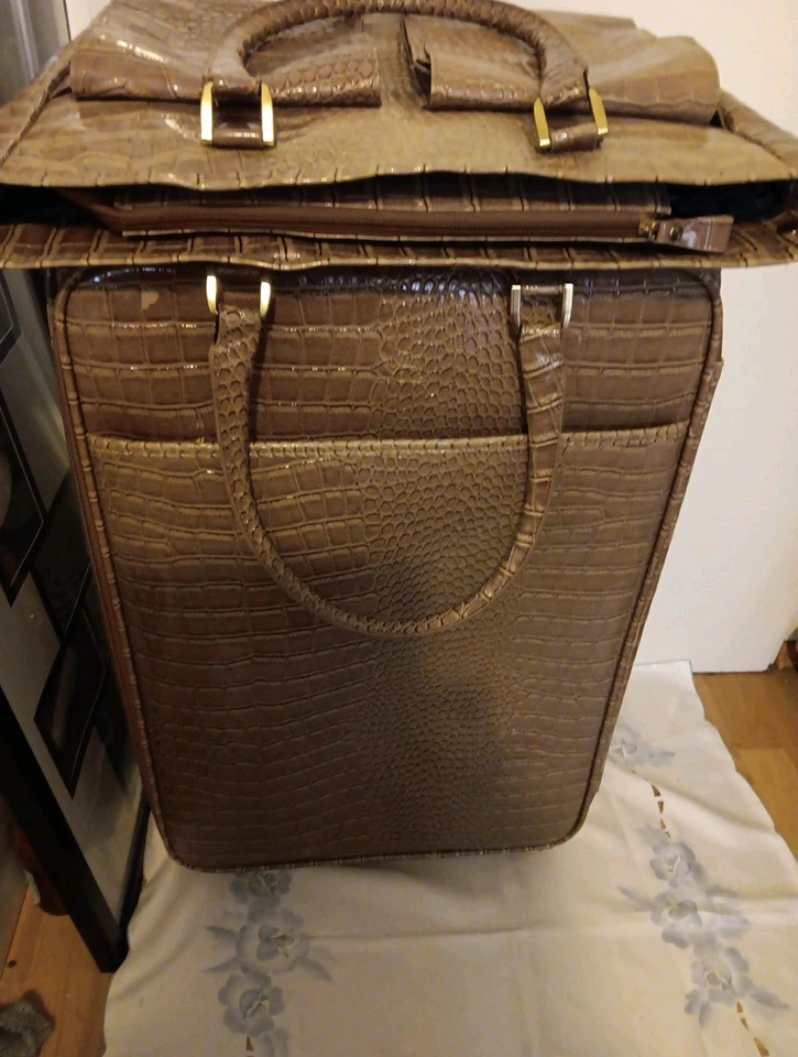 BRIC'S TROLLEY Italien Gebraucht MIT BUsinesstasche Brau MIT einem STAUBBEUTEL - Bild 4 von 4