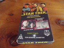 VHS  STAR TREK THE MENAGERIE PART TWO CARDBOARD CASE  GREAT *MUST SEE ***
