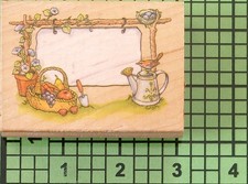 Garden Label 534H Label Tag Wood Mounted rubber stamp by All Night Media