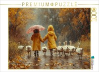 Calvendo Puzzle Autumnal Walk In The Rain | 1000 Pieces, Finished Size 25.2 × 18