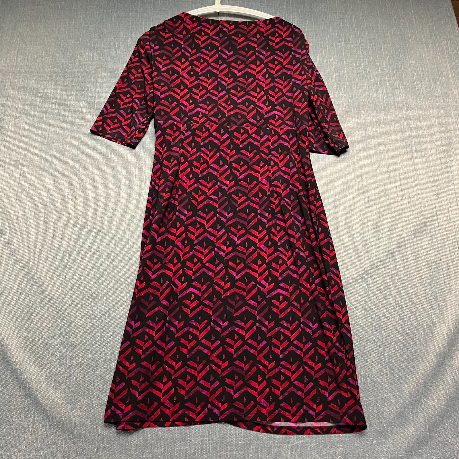 Lauren Ralph Lauren Women’s Sheath Dress Size 12 Pink Ruched Surplice Faux Wrap thumbnail 8