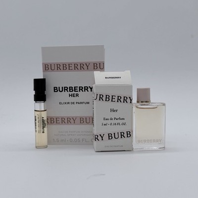 Burberry Her Eau De Parfum 5ml Mini + Her Elixir De Parfum Sample