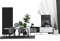 *Esszimmer Gruppe Esstisch StüHle Sideboard Tisch Holz Set 8Tlg Weiß