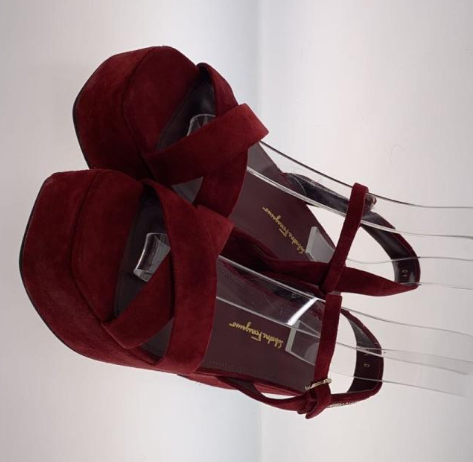 Salvatore Ferragamo Strappy Sandals eleny size:6.5 RED [EX