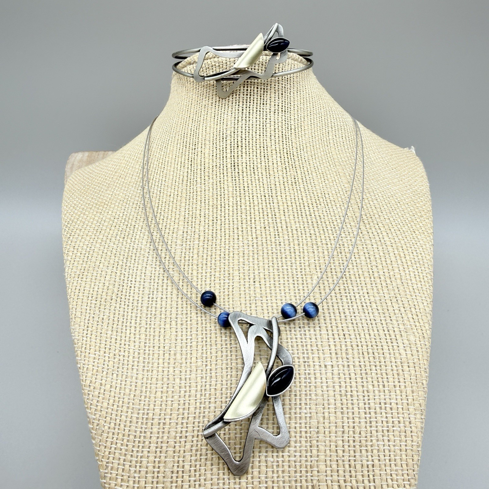 Christopher Poly Signed Modernist Sculptural Neck… - image 1