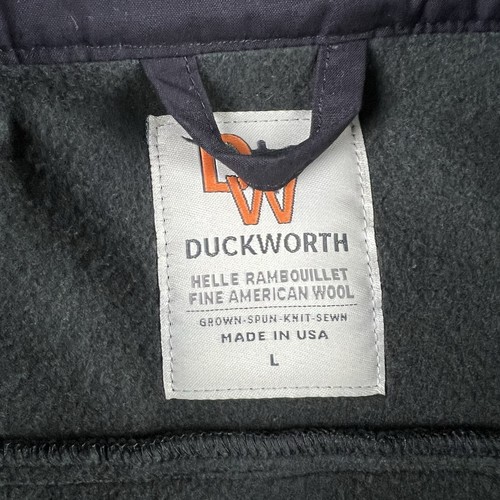 Duckworth Men's Shirt Jacket Size Large Black Wool Blend Button Up Shirt USA - Picture 6 of 12