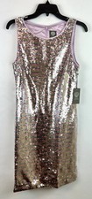 Vince Camuto Multi-Colored Pastel Sequin Sheath Dress Size 8