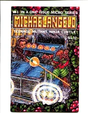 Michaelangelo #1 - MICROSERIES KEY WRAP AROUND COVER! (9.2) 1985
