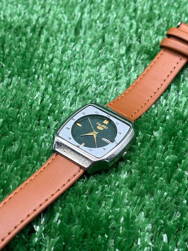 Vintage Seiko 5 Automatic || Green Dial || Men's Vintage Watch || - Image 4 of 4