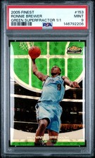 2005 FINEST GREEN SUPERFRACTOR 1/1 #153 RONNIE BREWER 1/1 PSA 9