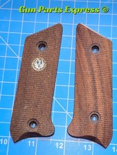 Ruger Mark I A100 Frame Pistol Grips Wood Checkered Vintage Oem Mk1 Mki Mark 1