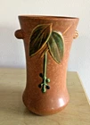 1933 Art Deco WELLER POTTERY CORNISH Pattern Handled Ceramic Vase, Signed