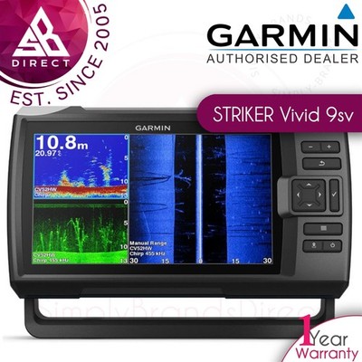 Garmin STRIKER Vivid 9sv 9'' Marine GPS Fish Finder SIDEVU/CLEARVU/CHIRP IPX7