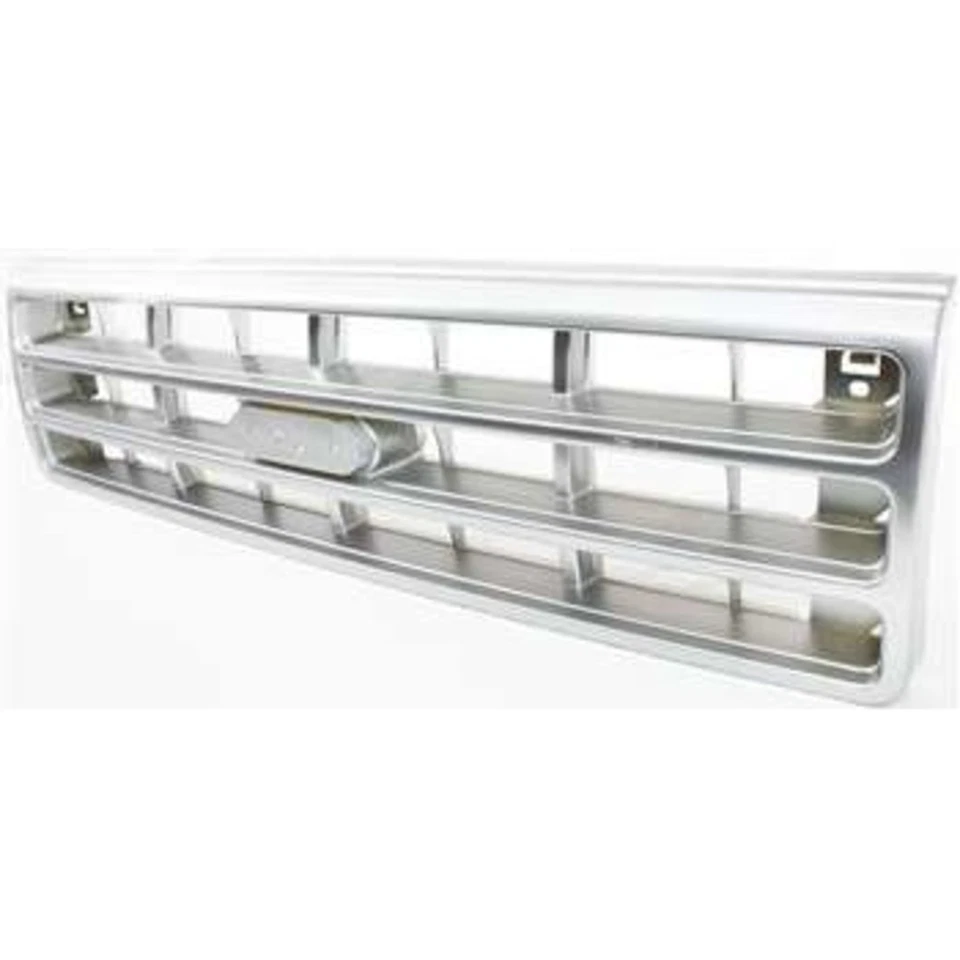 Grille Assembly For Ford F-150 F-250 F-350 Bronco 1989-1991 Chrome with Gray Foto 3 de 4