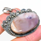 Pink Opal Gemstone 925 Sterling Silver Gift Jewelry Pendant 1.97" X-Mas Gift g44