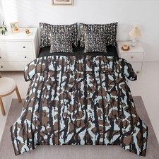 Camouflage Hunting Comforter Set Queen Size Kids Boys Girls Bed in a Bag