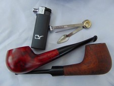 Bruyereholz-Pfeife  +1x Gratis-Walnusspfeife(B-Ware) für 9mm Filter Stopfer M1