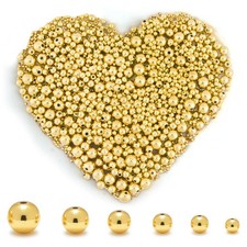 100Pcs 14K Gold Filled Spacer Beads, 2/3/4/5/6/8mm Round Small, 4mm