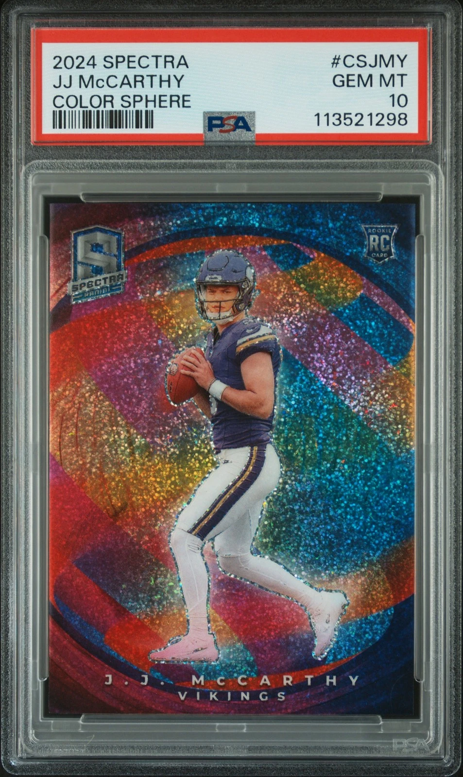 JJ McCarthy Panini Spectra Color Sphere #CSJMY Base