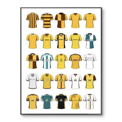 ADIDAS Sutton United Poster, Sutton Football Shirt, Retro Kit, a4 Print, Sutton Shirt
