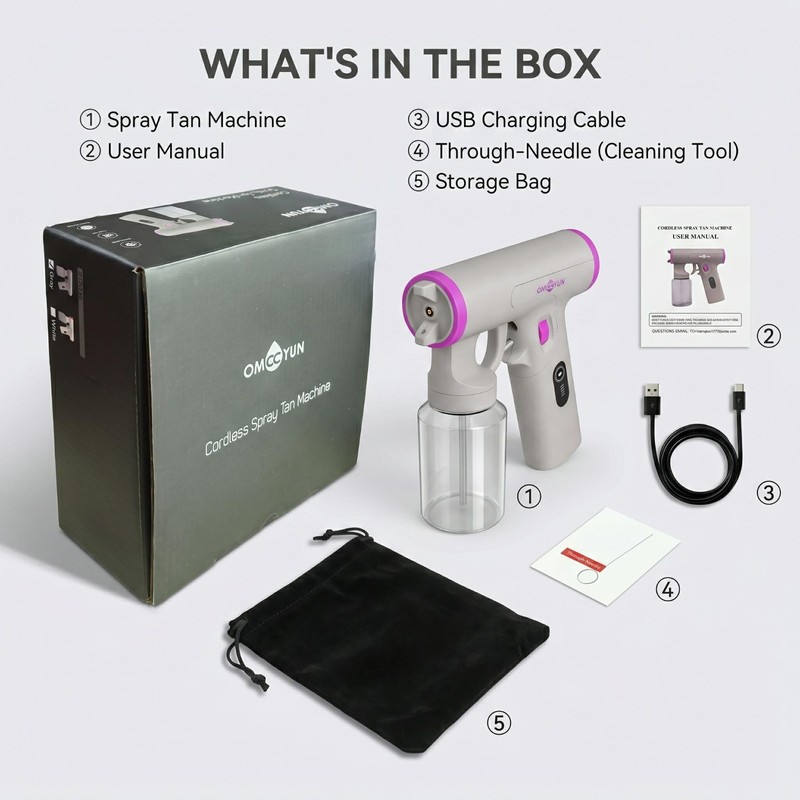 Mobile spray tanning EASY TO USE & USB-C RECHARGEABLE