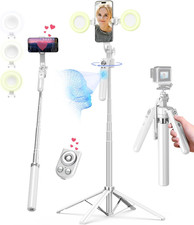 71  Auto Face Tracking Tripod for Iphone with Light,360  Rotating Phone Stand wi
