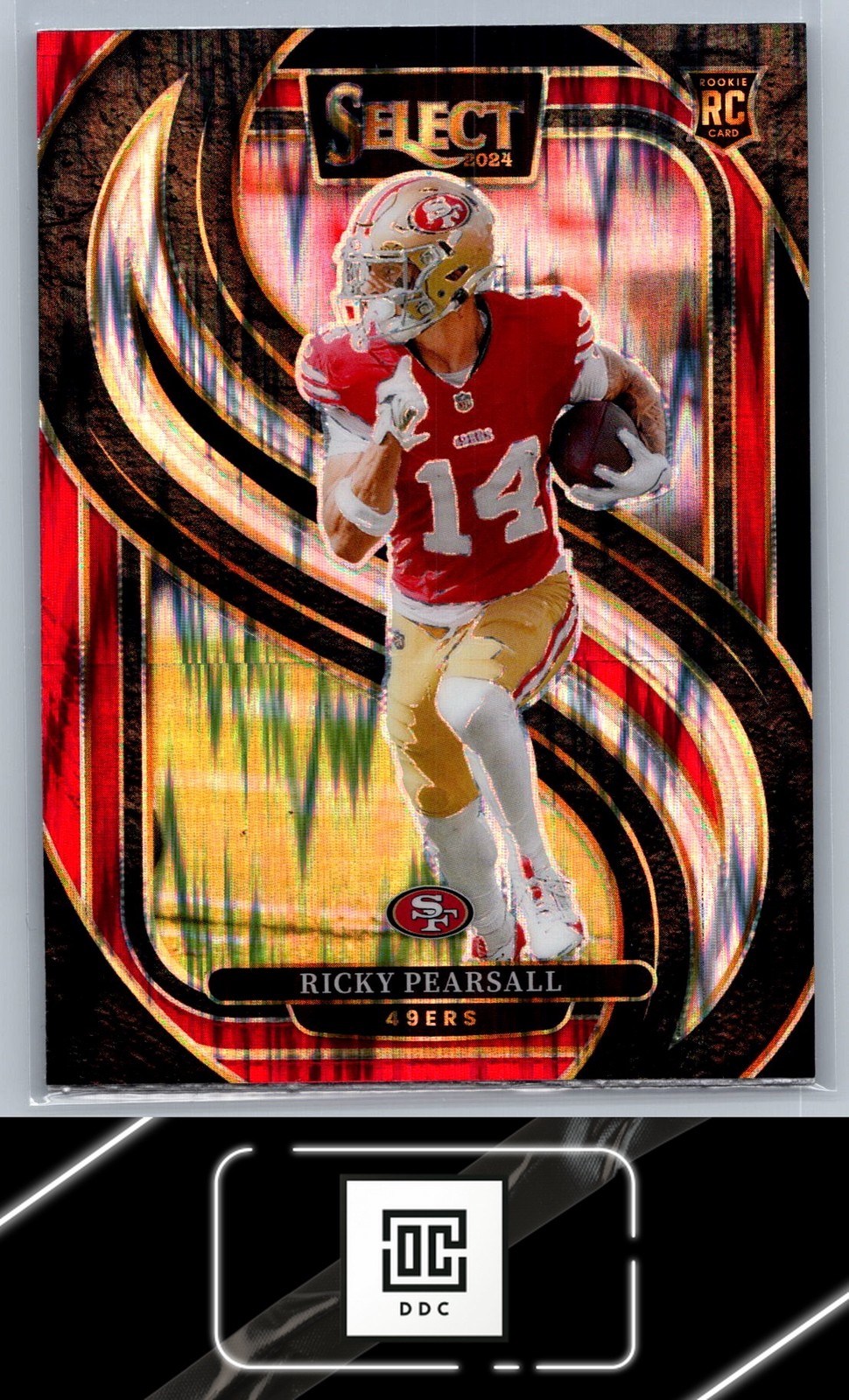 2024 Panini Select #173 Ricky Pearsall Black & Orange Prizm Shock