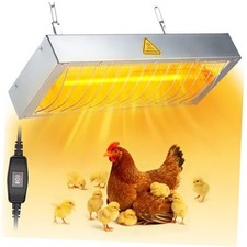 Heat Lamp for Chickens, Large Chicken Coop Heater, Adjustable Temp 600W 1 Pack