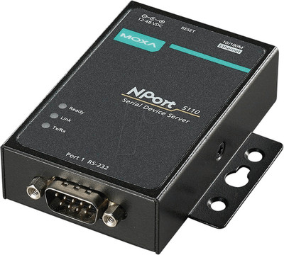 MOXA NPORT 5110 Geräteserver1x RJ45, 1x RS-232, DB9