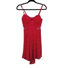 New Material Girl Baby Doll Flare Mini Dress Sz M Sweetheart Bustier Pink Party
