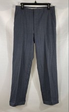 Vintage 90s Christian Dior Monsieur Men's Gray Pinstripe Suit Pants Sz 30x31