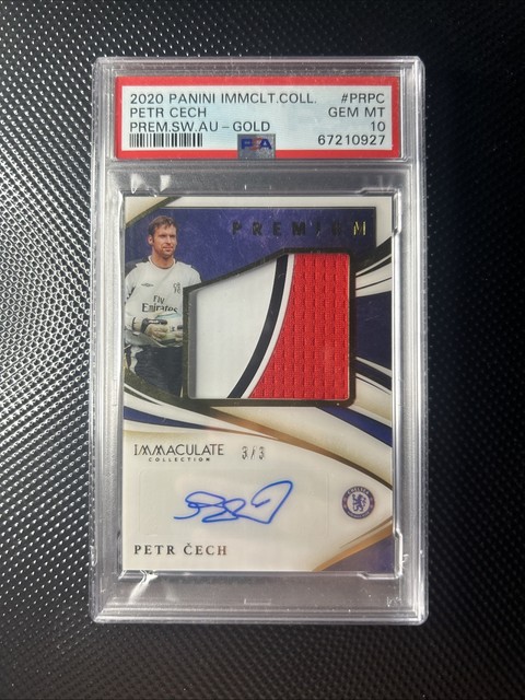 2020 Panini Immaculate PETR CECH AUTO /3 PATCH PSA 10 POP 1