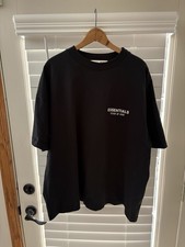 Fear Of God Essentials T-Shirt XL Extra Large Jet Black Men  s