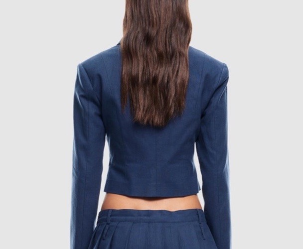 Lioness Women's Endless Blazer Crop Blue Size M